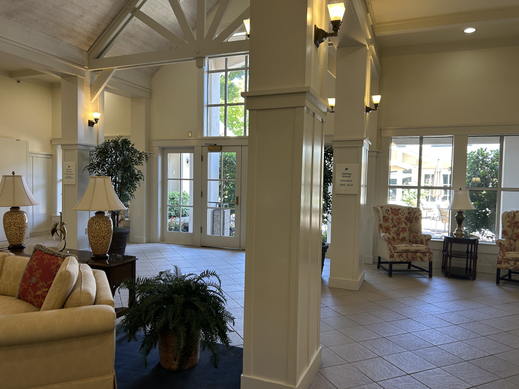 Lobby at The Waterford in Rossmoor